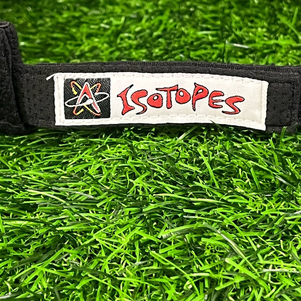 Embroidered New Era Albuquerque Isotopes Black and Red Hat Clean-Up Visor - Picture 9 of 15